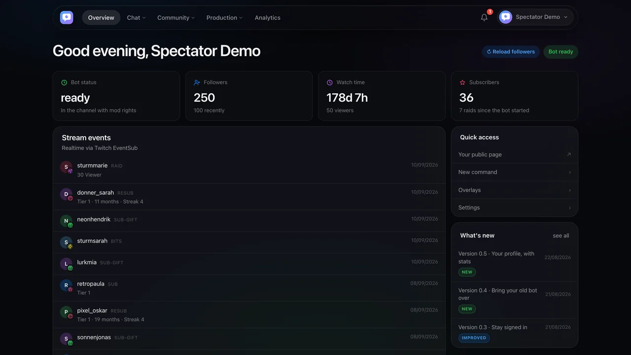 Spectator screenshot
